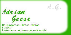 adrian gecse business card